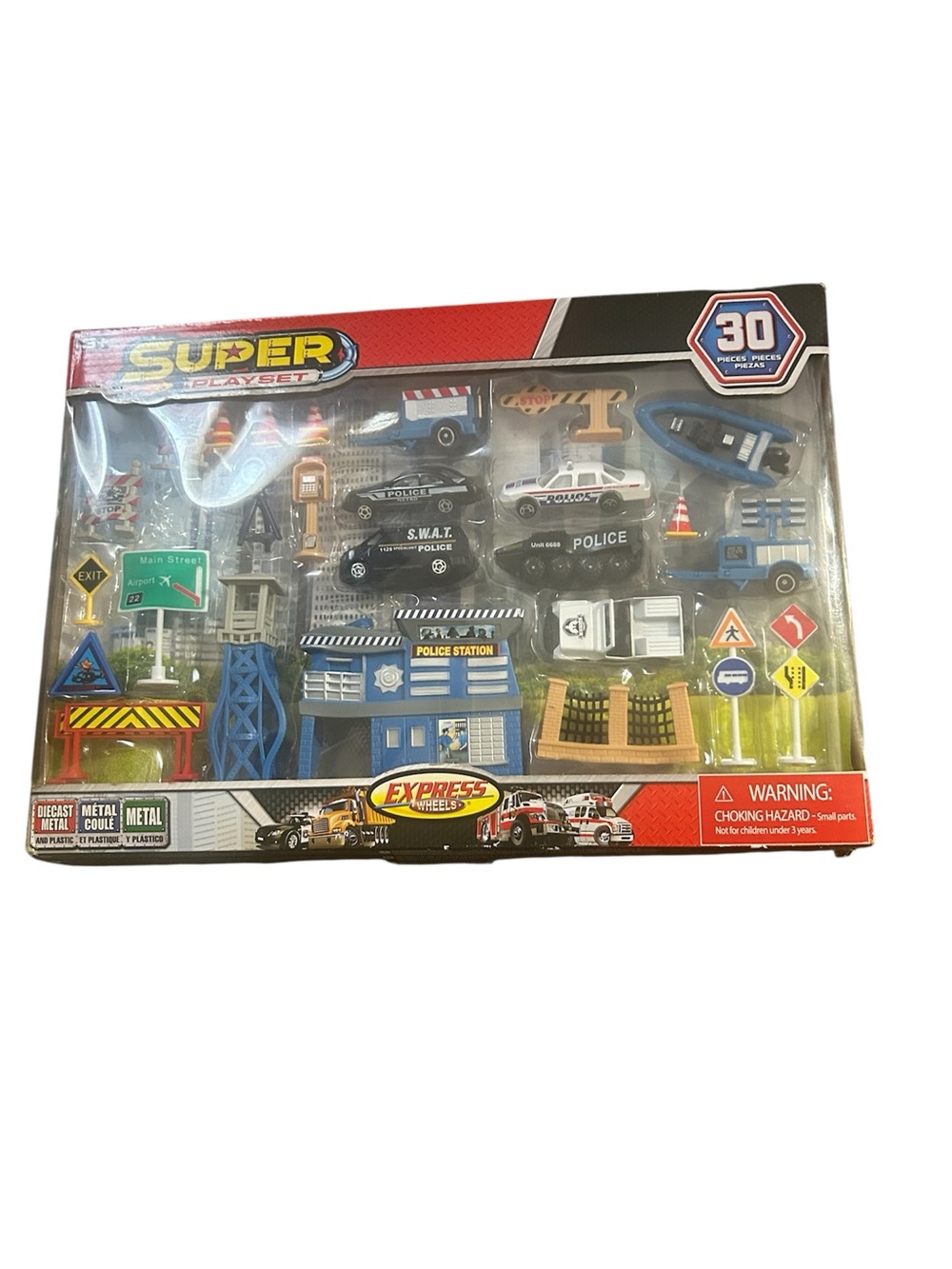 Police Vehicle Toy Set Expres wheel police station playset new